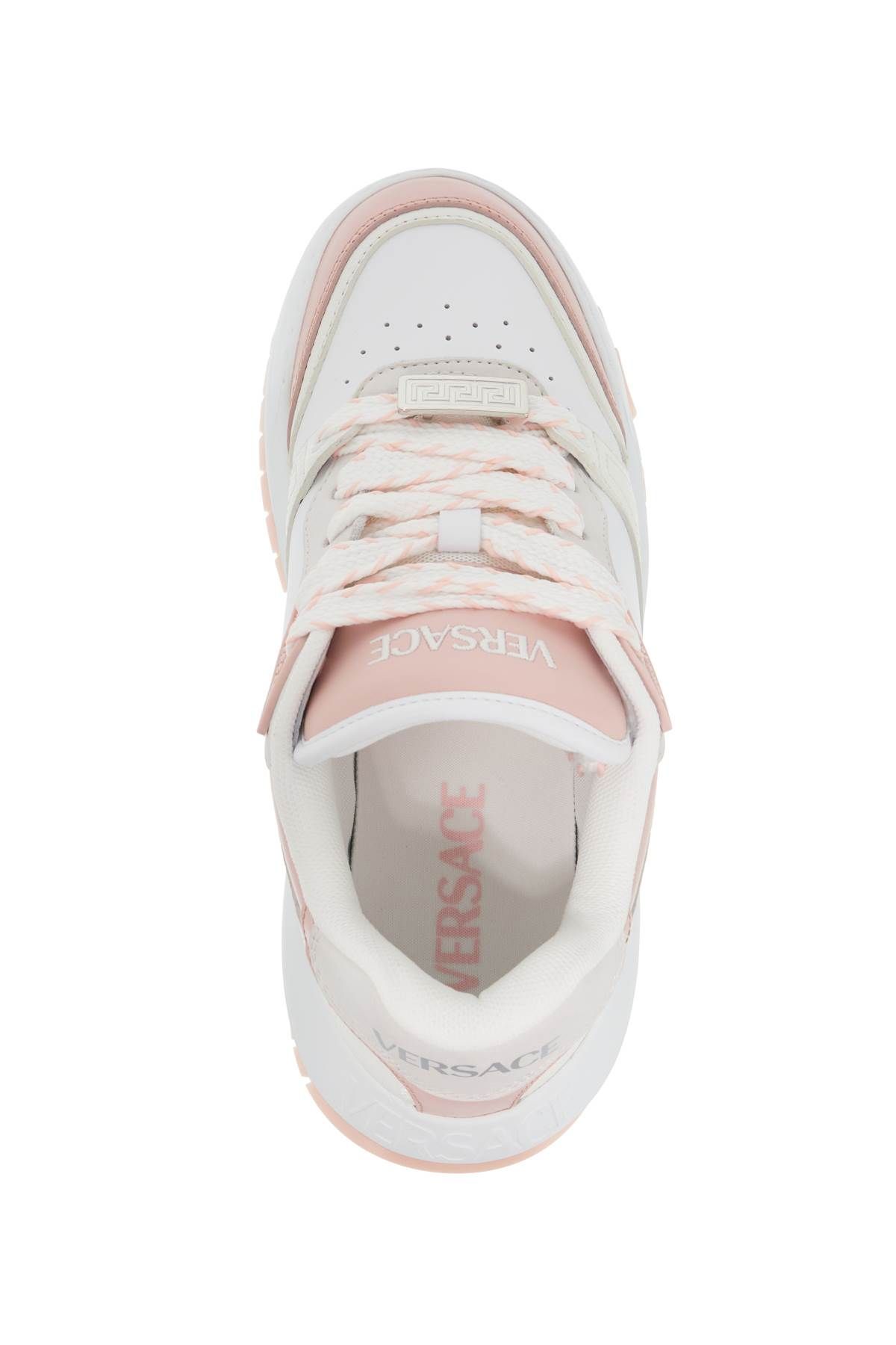 Shop Versace Odyssey Sneakers In White