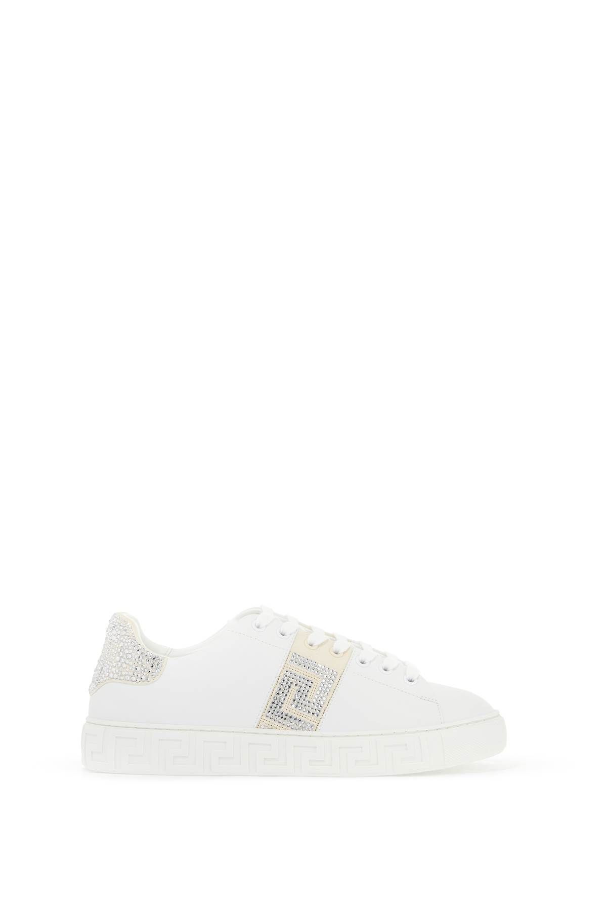 Versace "greca Crystal Sneakers In White