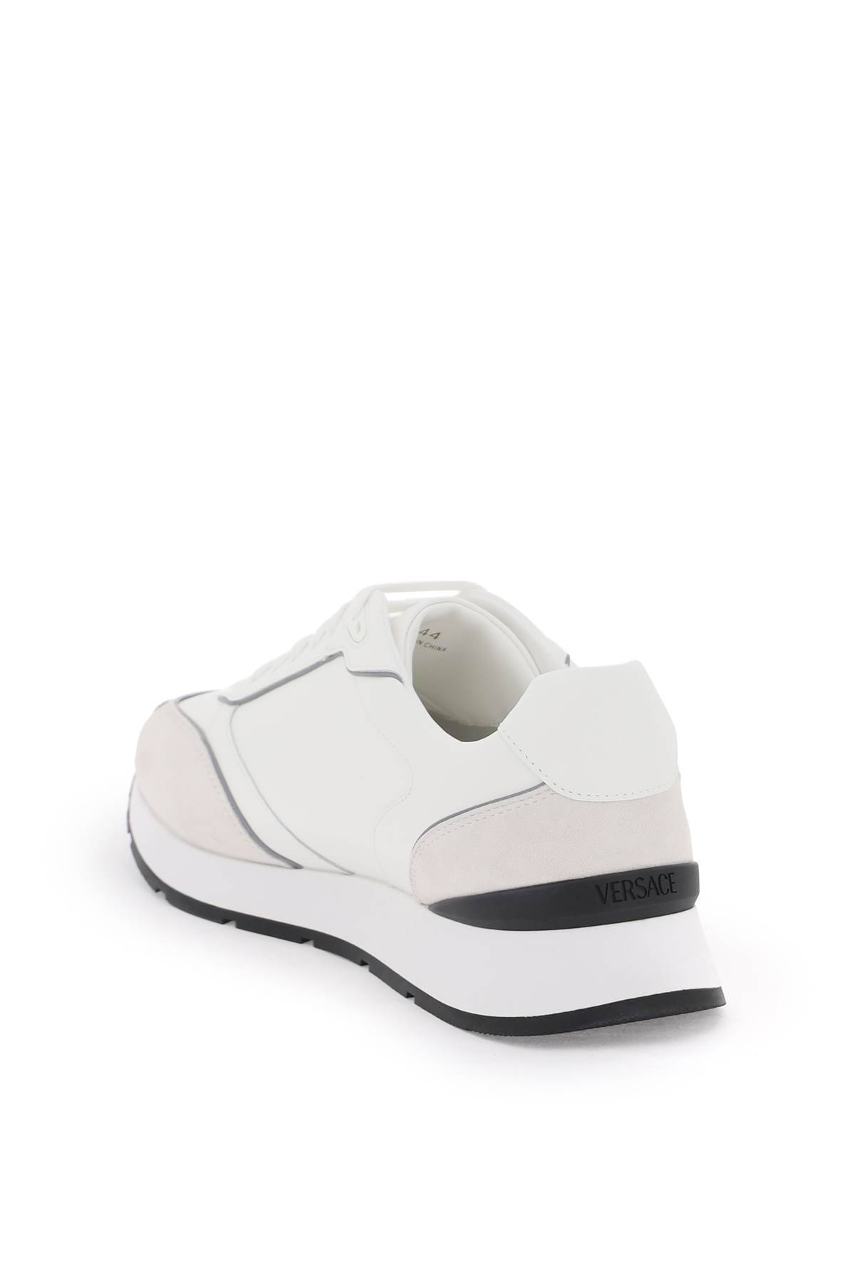 Shop Versace Milano Runner Sneakers In White