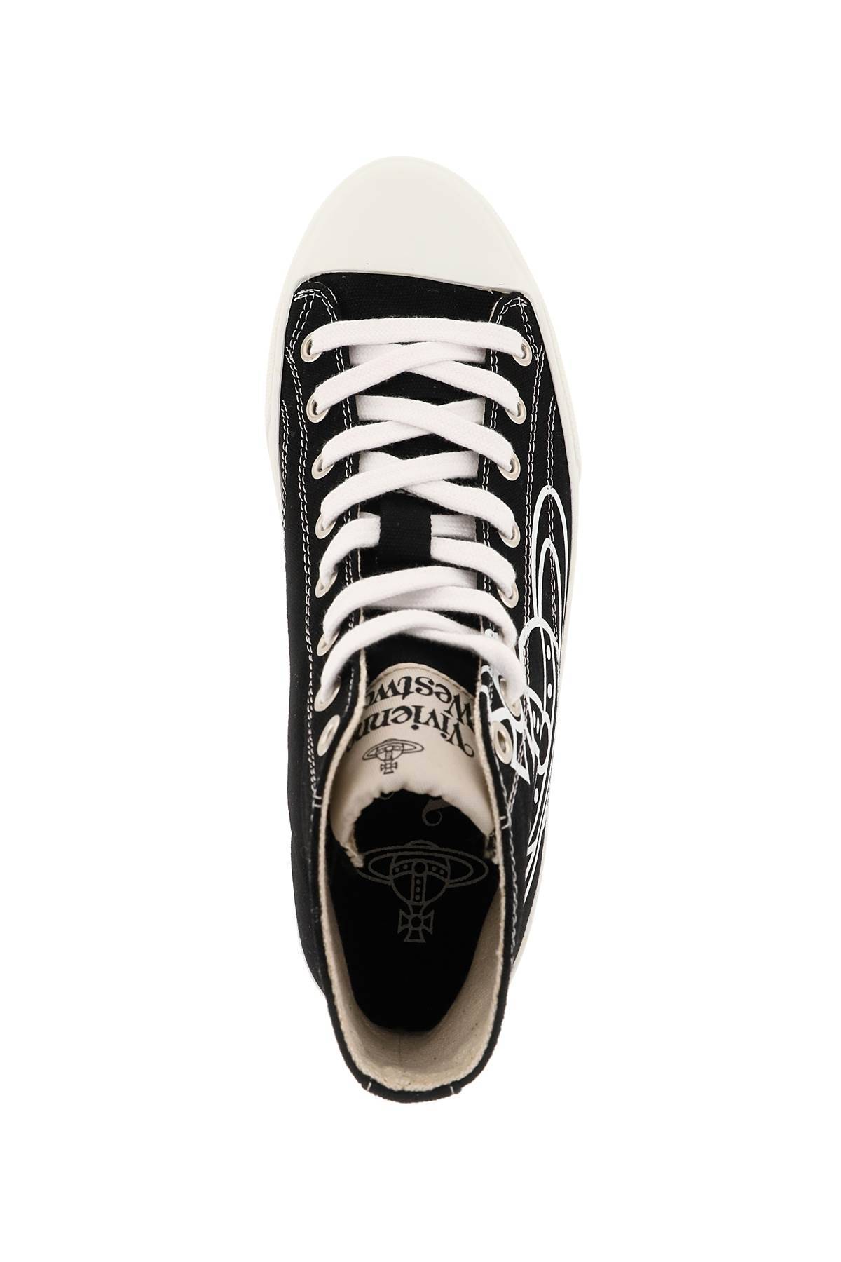 Shop Vivienne Westwood Plimsoll High Top Sneakers In Black