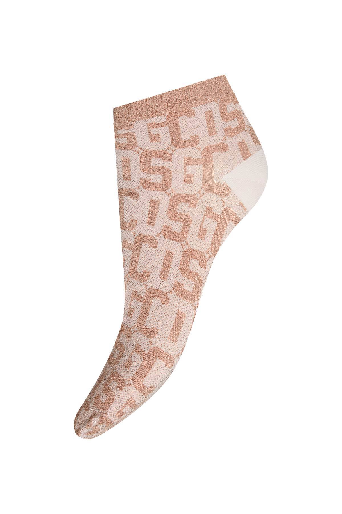 Shop Gcds X Wolford Monogram Socks In Pink