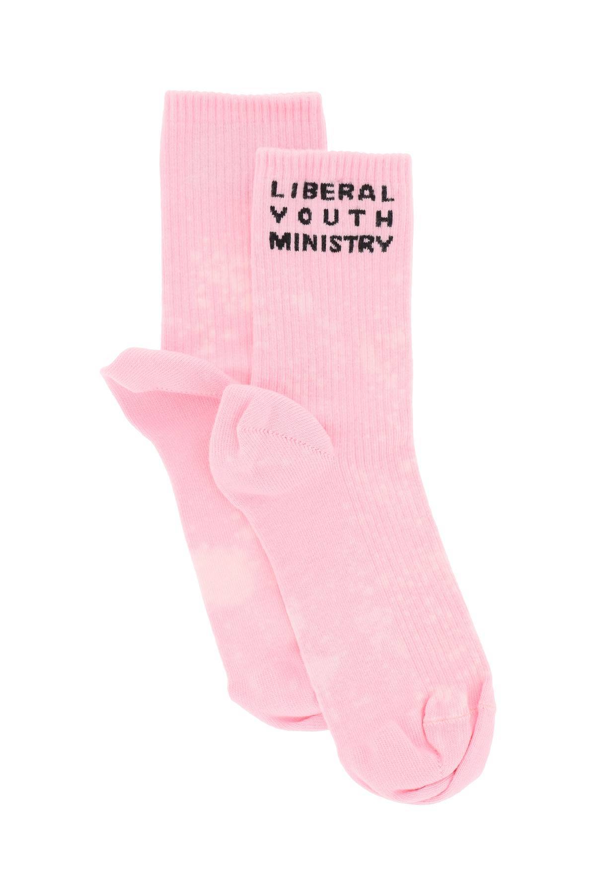 Shop Liberal Youth Ministry Logo Sport Socks In Pink