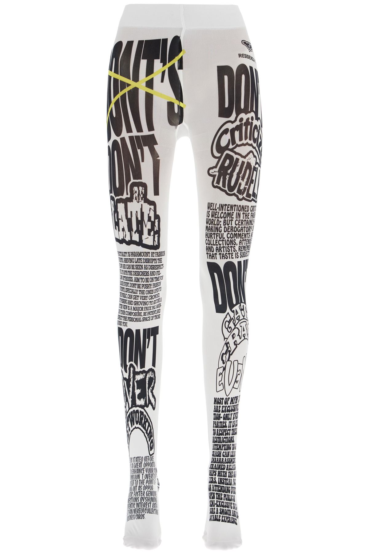 Shop Tyt Printed Tights  X In White