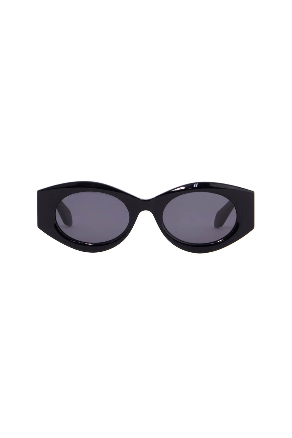 Alaïa Oval Sunglasses For Stylish Sun In Black