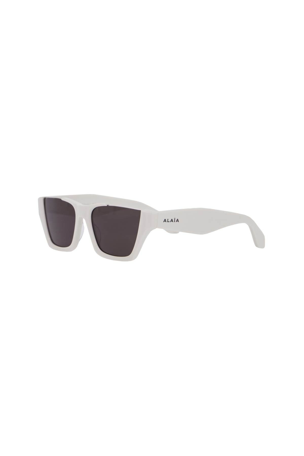 Shop Alaïa Half-circle Sunglasses For A Stylish And Modern In White