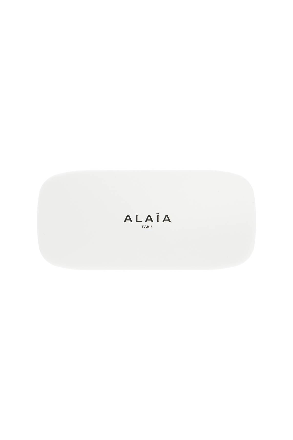 Shop Alaïa Half-circle Sunglasses For A Stylish And Modern In White