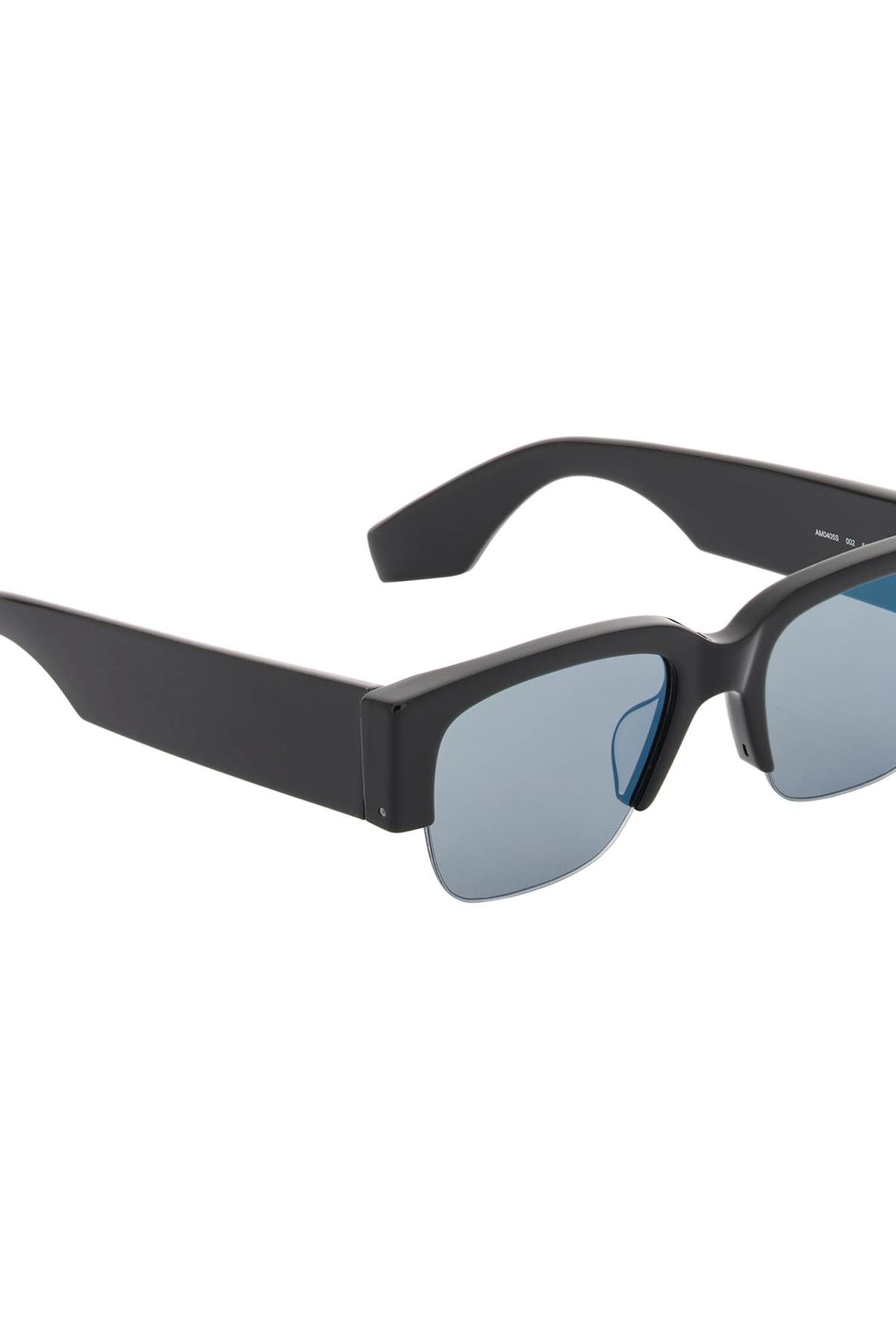 Shop Alexander Mcqueen Sunglasses With Graffiti Logo In Black