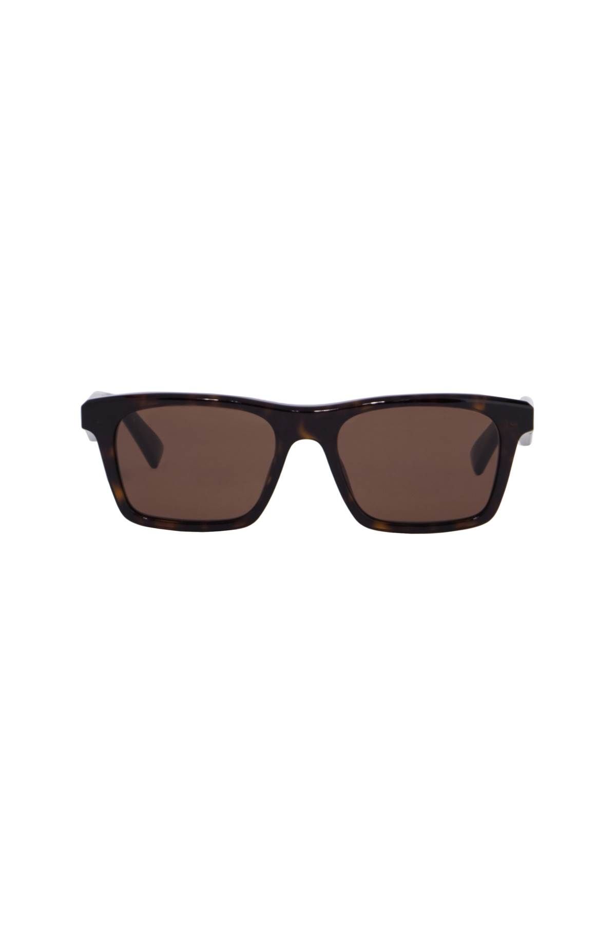 Shop Alexander Mcqueen Rectangular Tortoiseshell Sunglasses In Brown