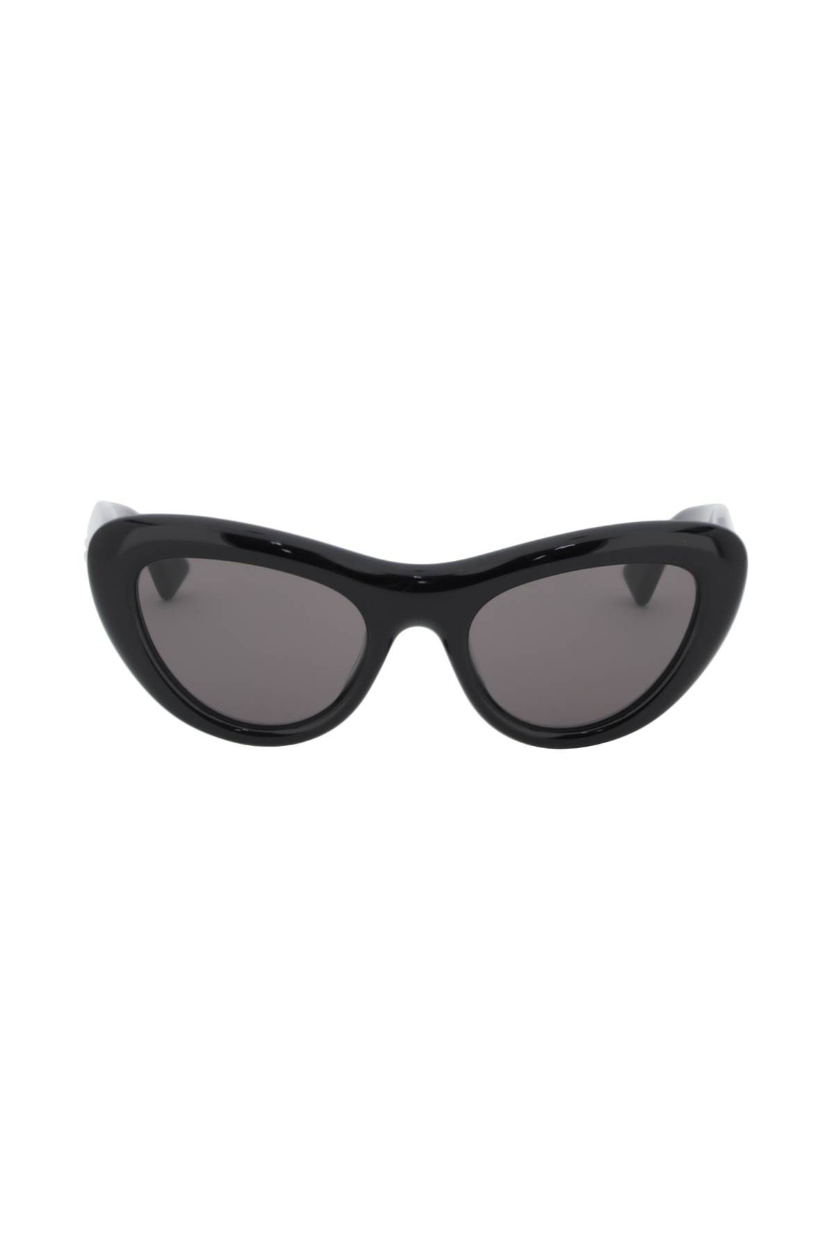 Shop Bottega Veneta Bombshell Cat Eye Sunglasses With Rounded Frames In Black