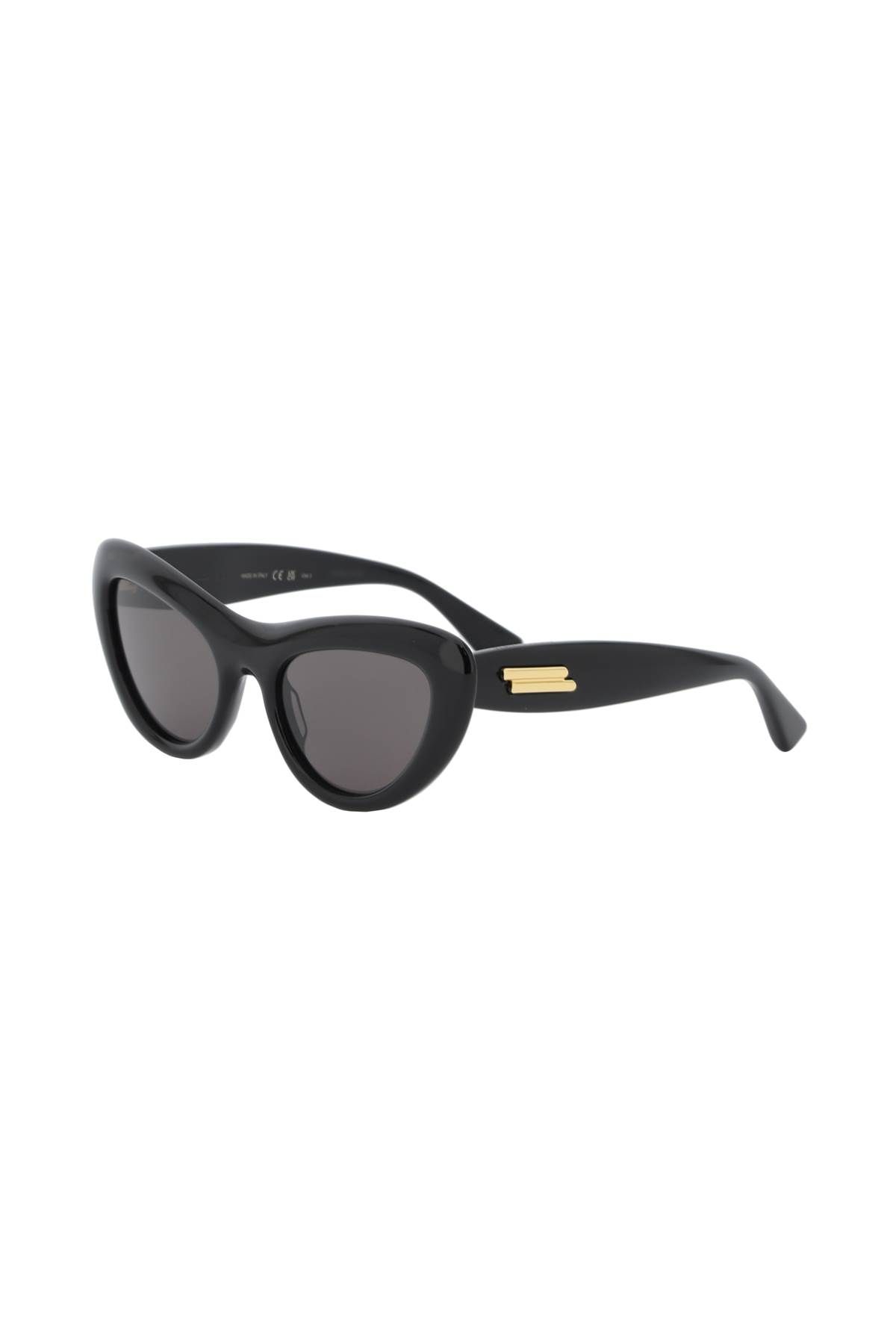 Shop Bottega Veneta Bombshell Cat Eye Sunglasses With Rounded Frames In Black