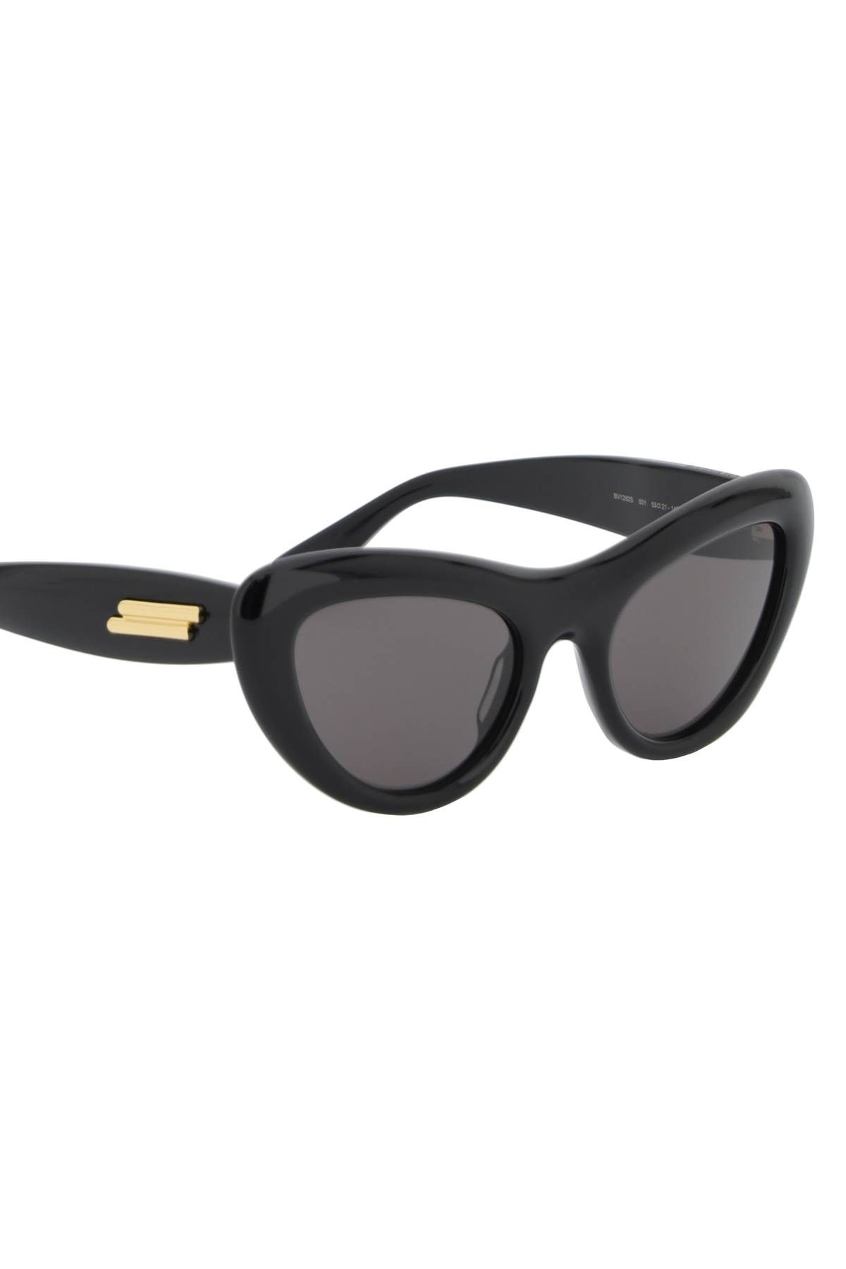 Shop Bottega Veneta Bombshell Cat Eye Sunglasses With Rounded Frames In Black