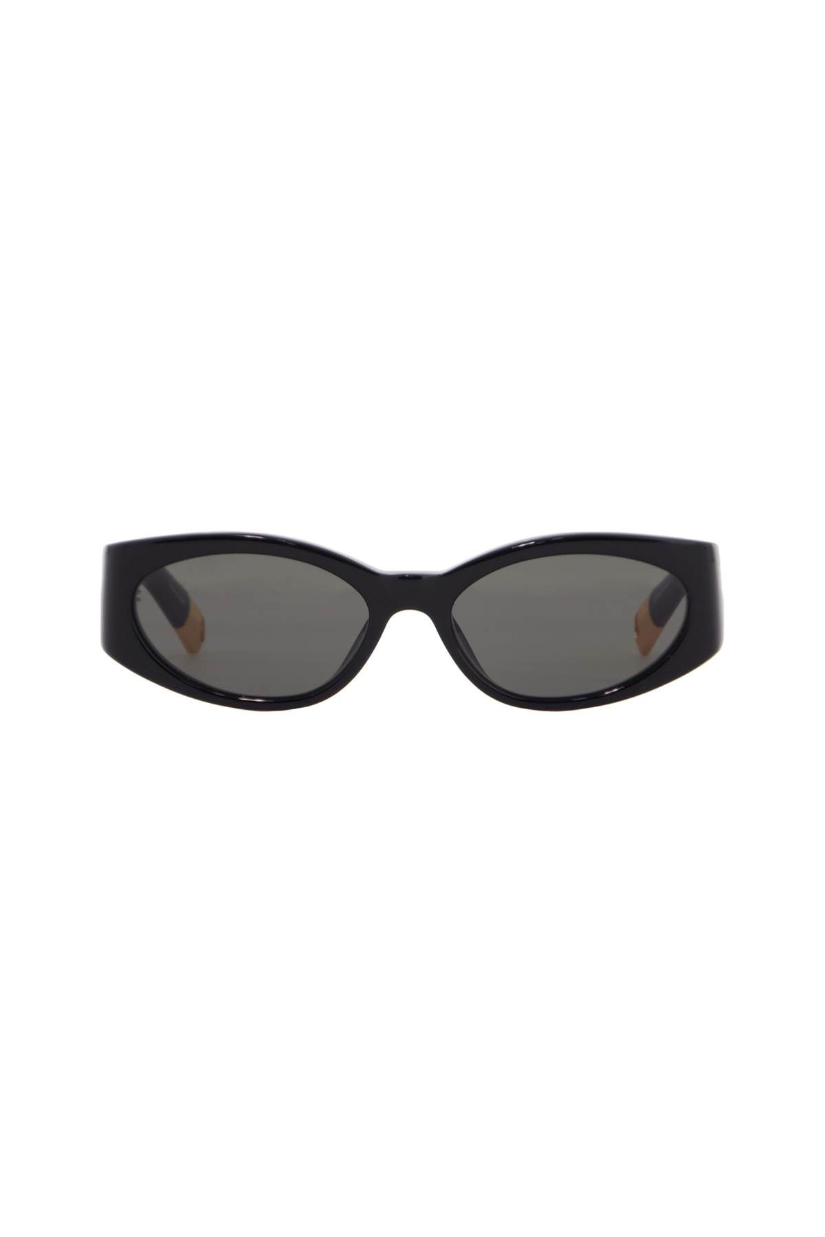 Shop Jacquemus Oval Sunglasses For Stylish Sun In Black