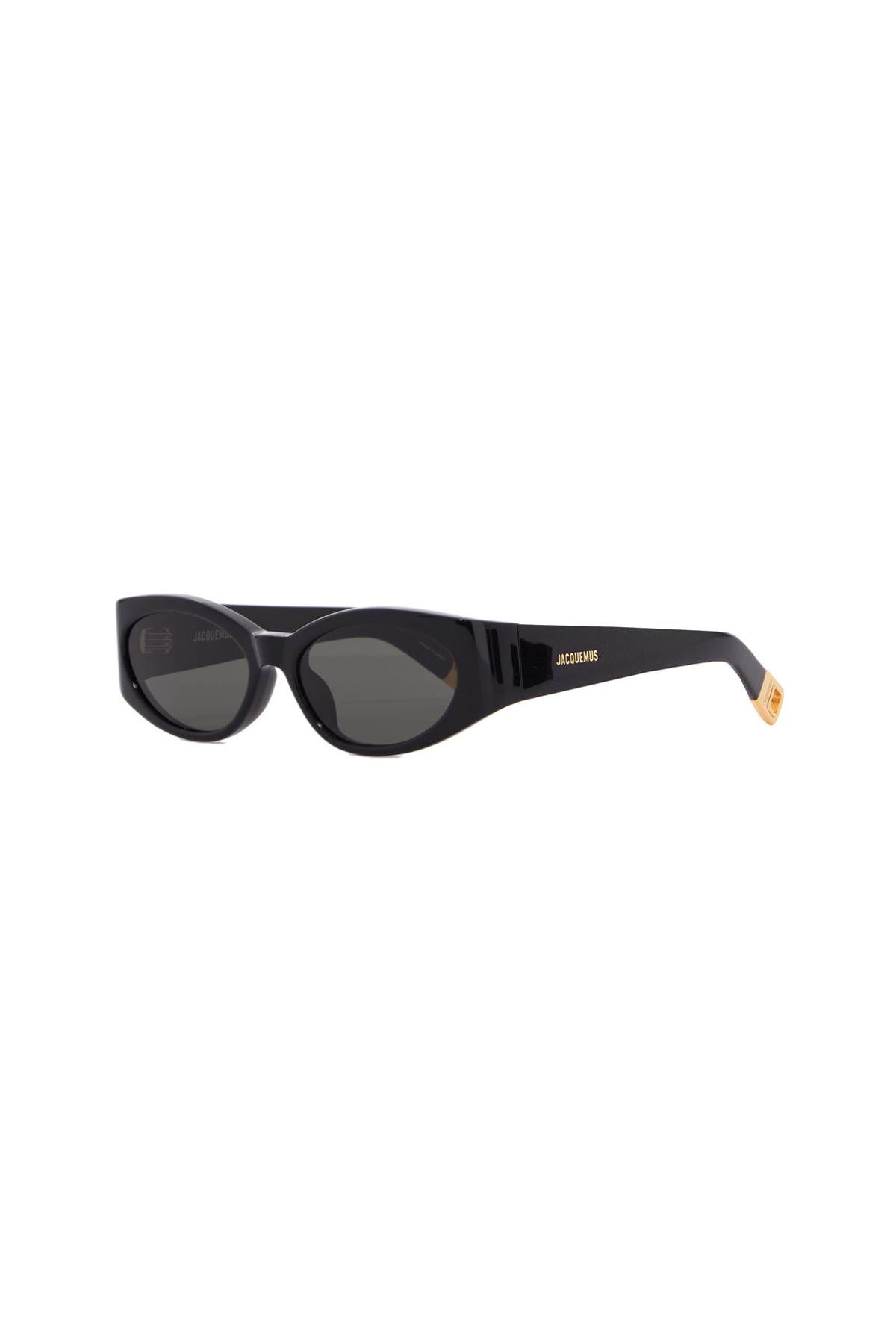 Shop Jacquemus Oval Sunglasses For Stylish Sun In Black