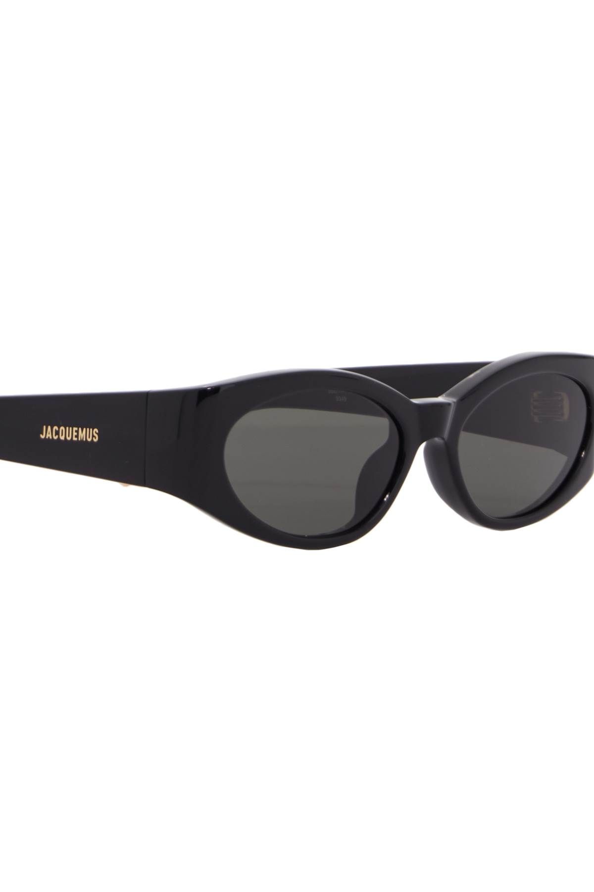 Shop Jacquemus Oval Sunglasses For Stylish Sun In Black