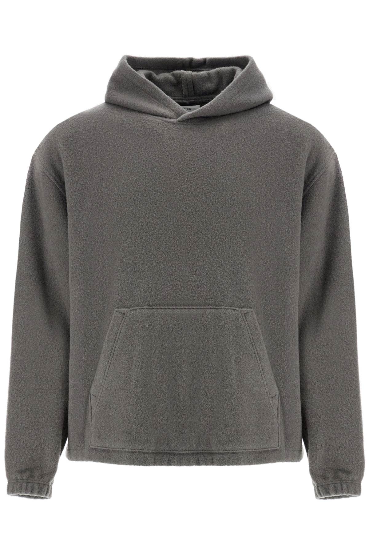 Shop Rier Hooded Fleece Sweatshirt In Grey