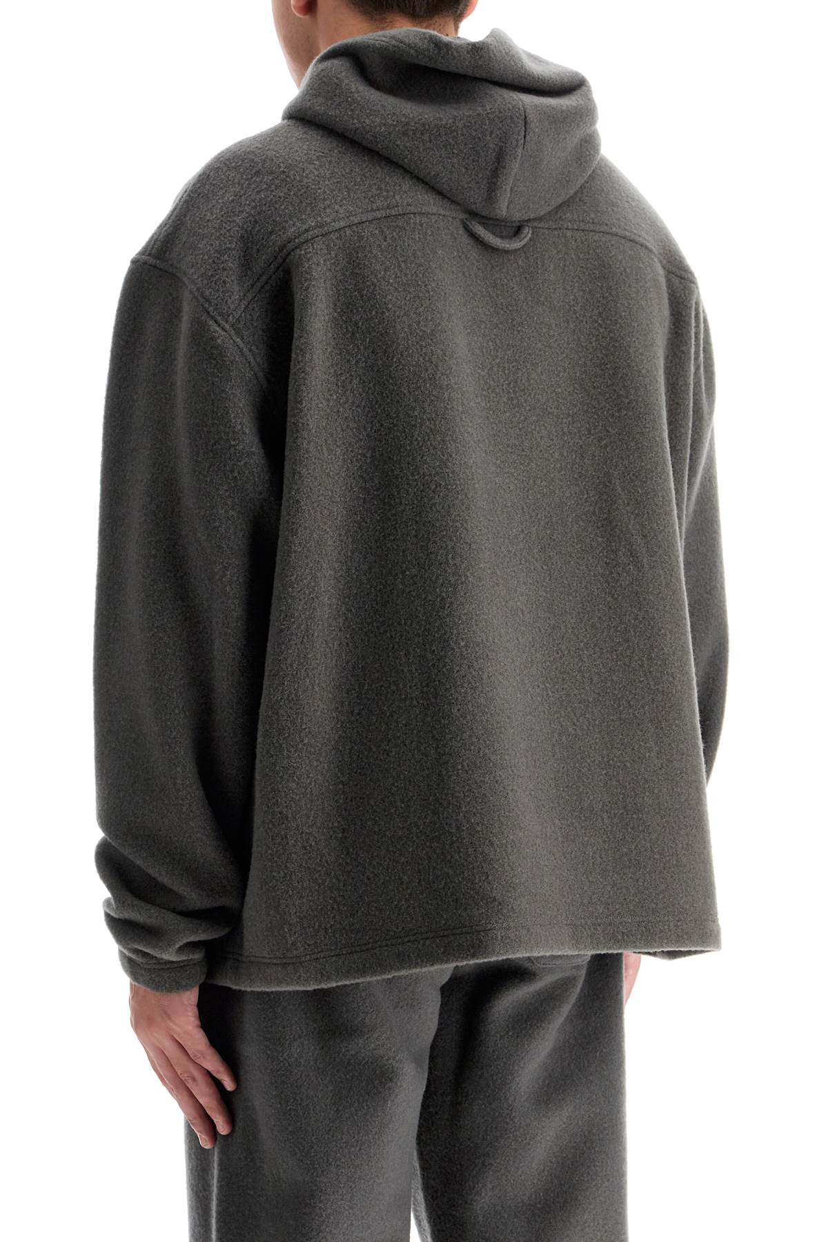 Shop Rier Hooded Fleece Sweatshirt In Grey