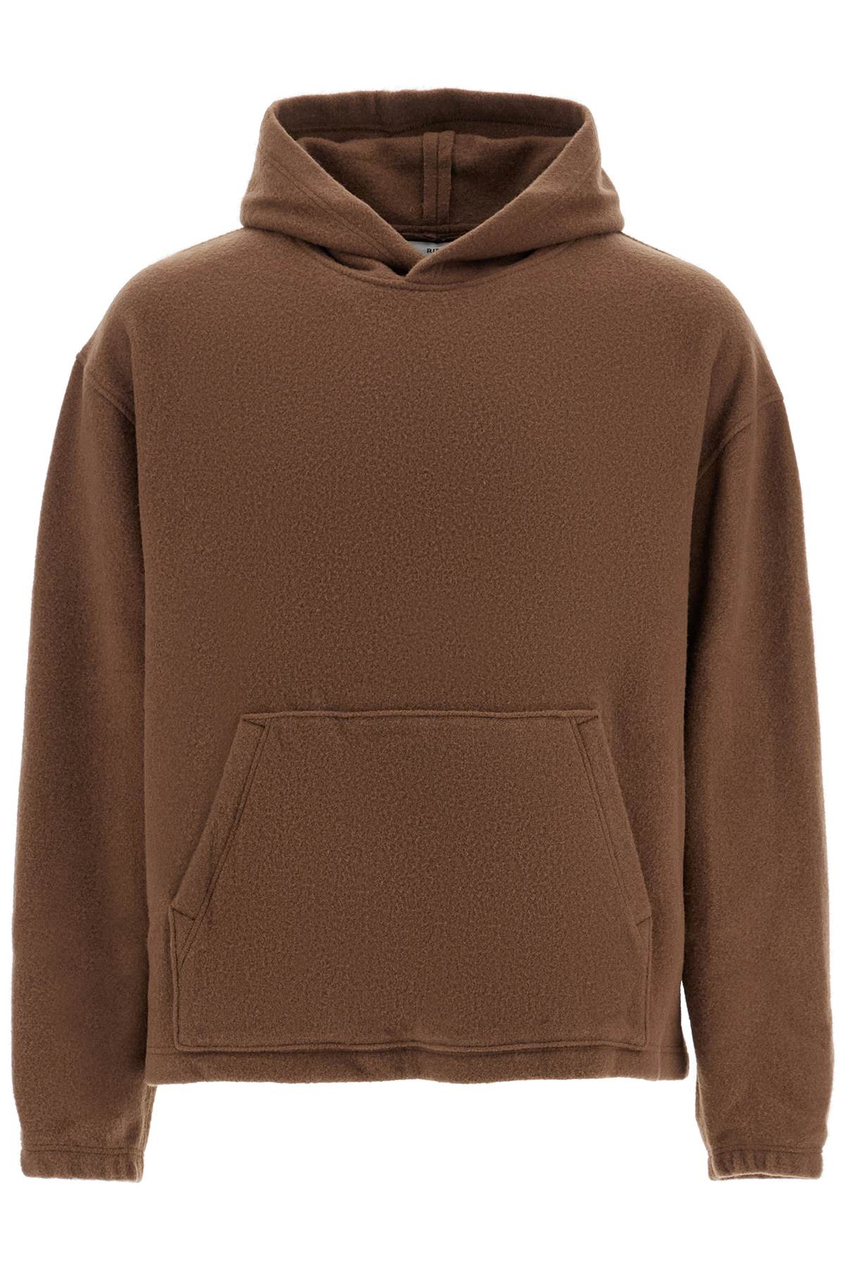 Shop Rier Hooded Fleece Sweatshirt In Brown