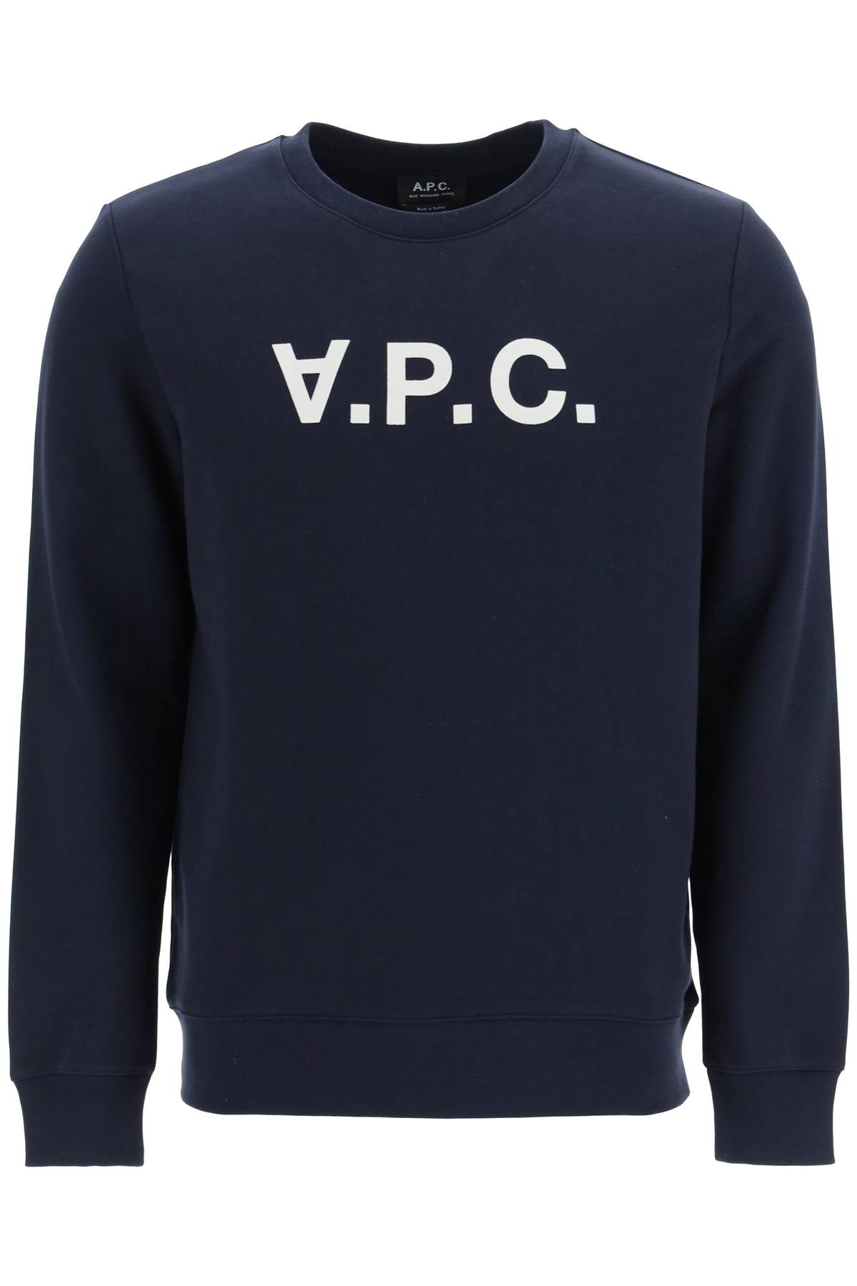 Shop Apc Flock V.p.c. Logo Sweatshirt In Blue