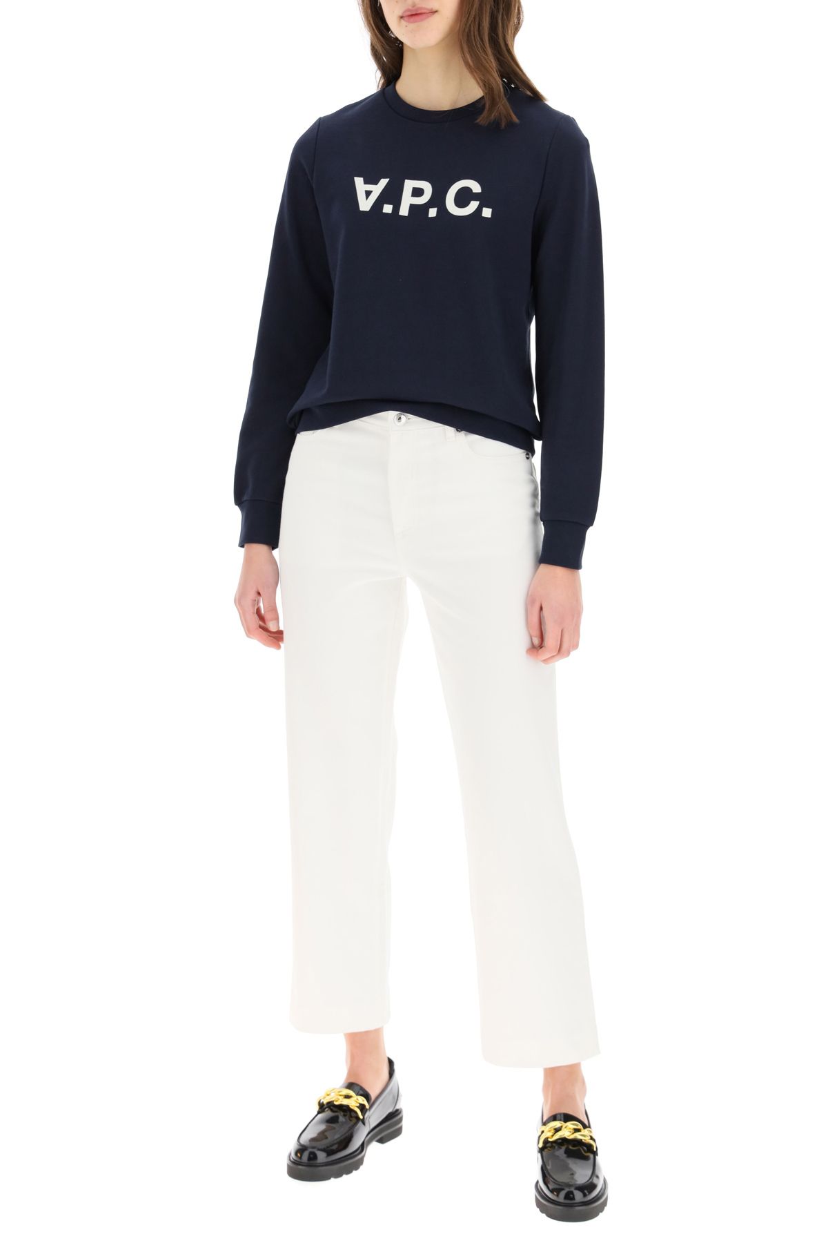 Shop Apc Sweatshirt Logo In Blue