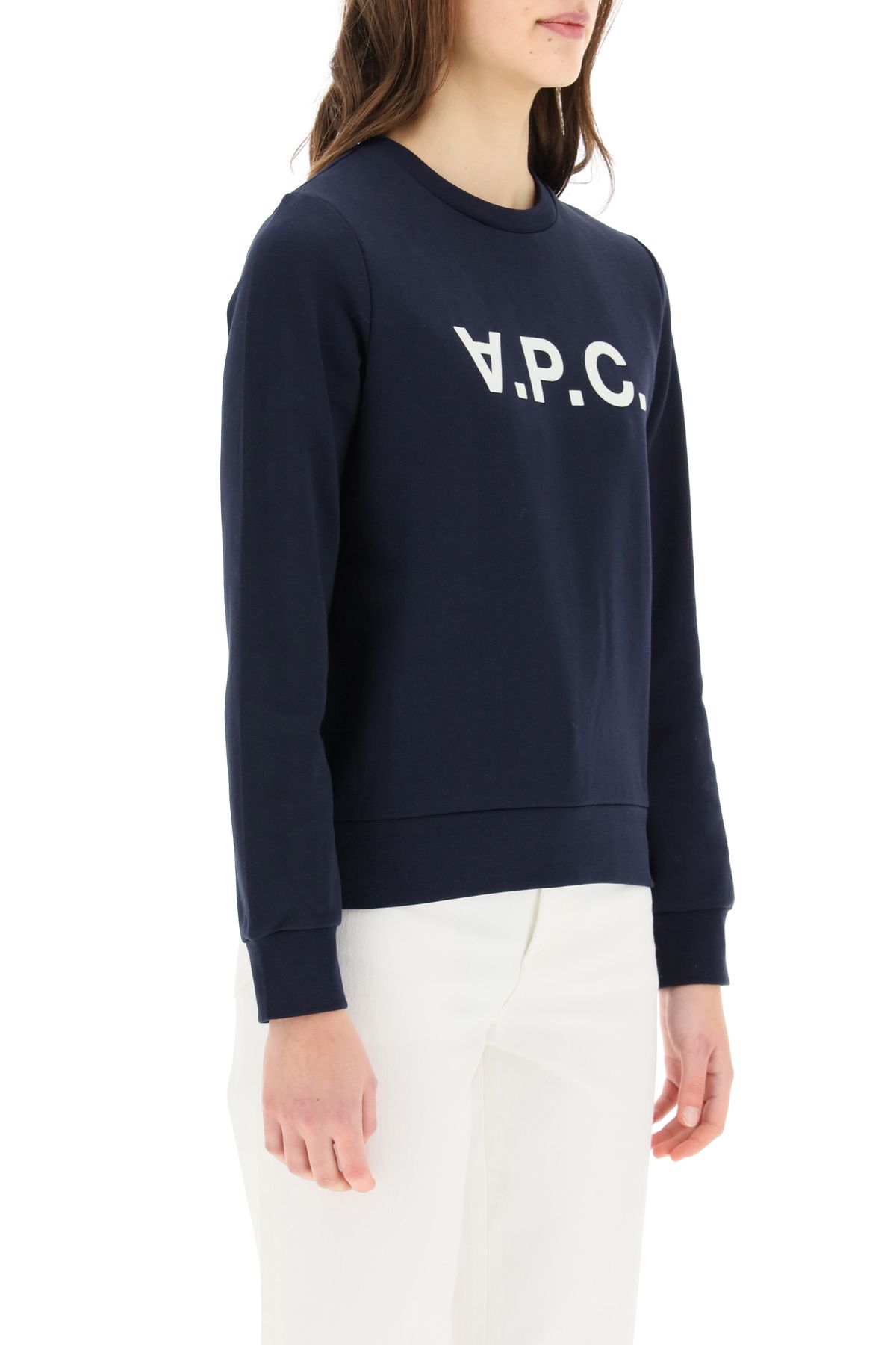 Shop Apc Sweatshirt Logo In Blue