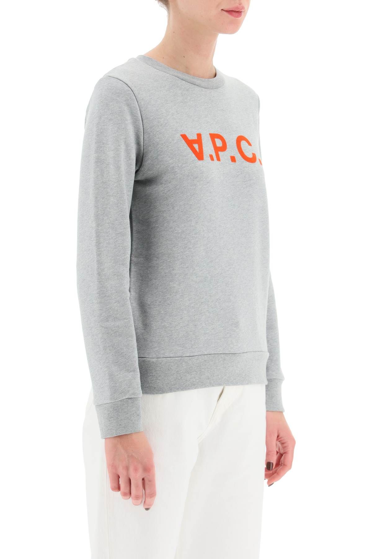 Shop Apc Sweatshirt Logo In Grey