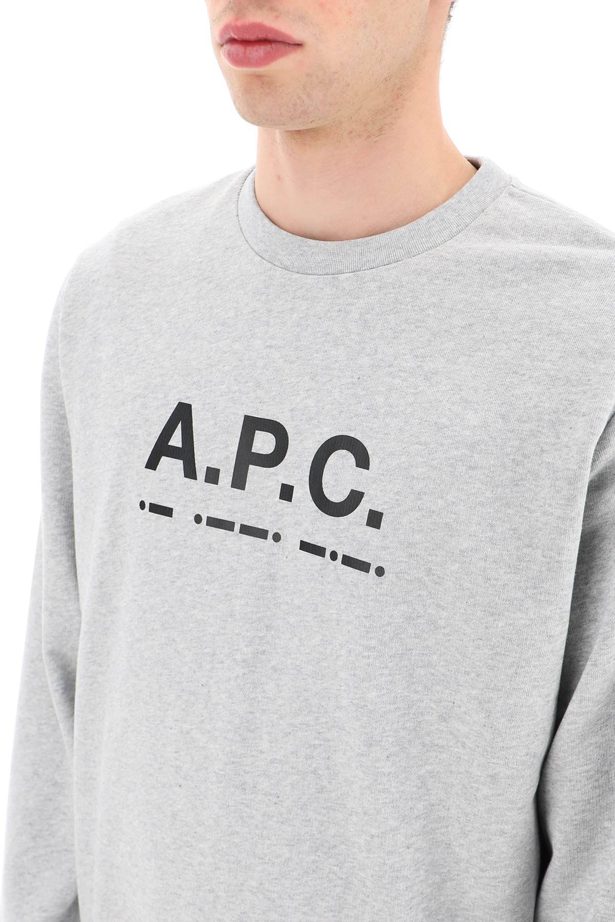 Shop Apc 'franco' Sweatshirt In Grey