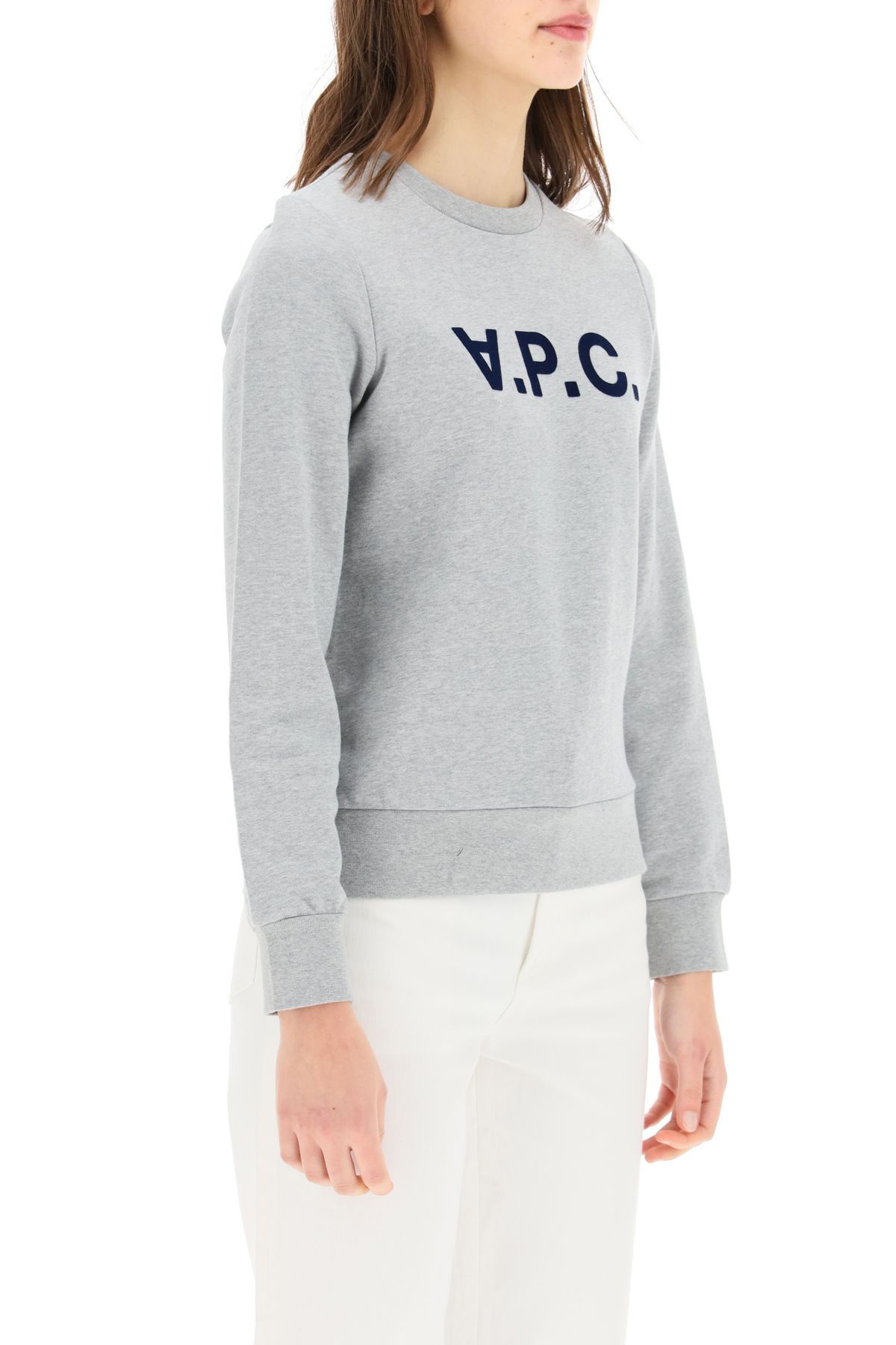 Shop Apc Sweatshirt Logo In Grey