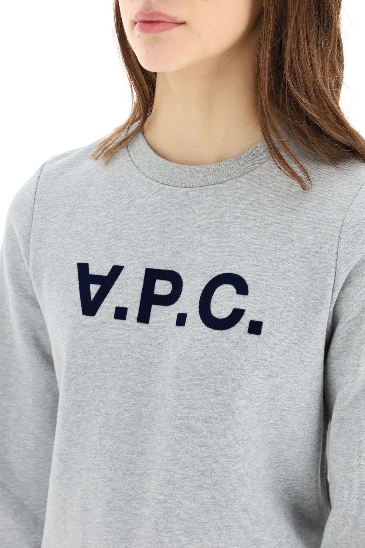 Shop Apc Sweatshirt Logo In Grey