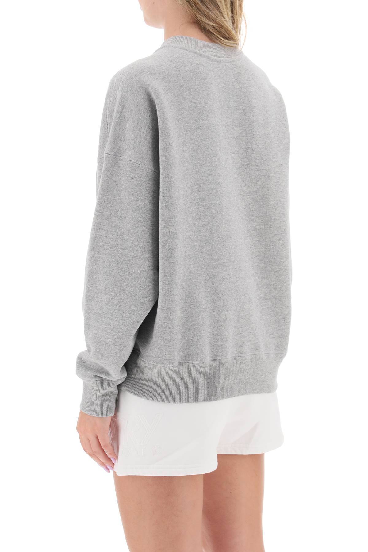 Shop Autry Crew-neck Sweatshirt With Logo Patch In Grey