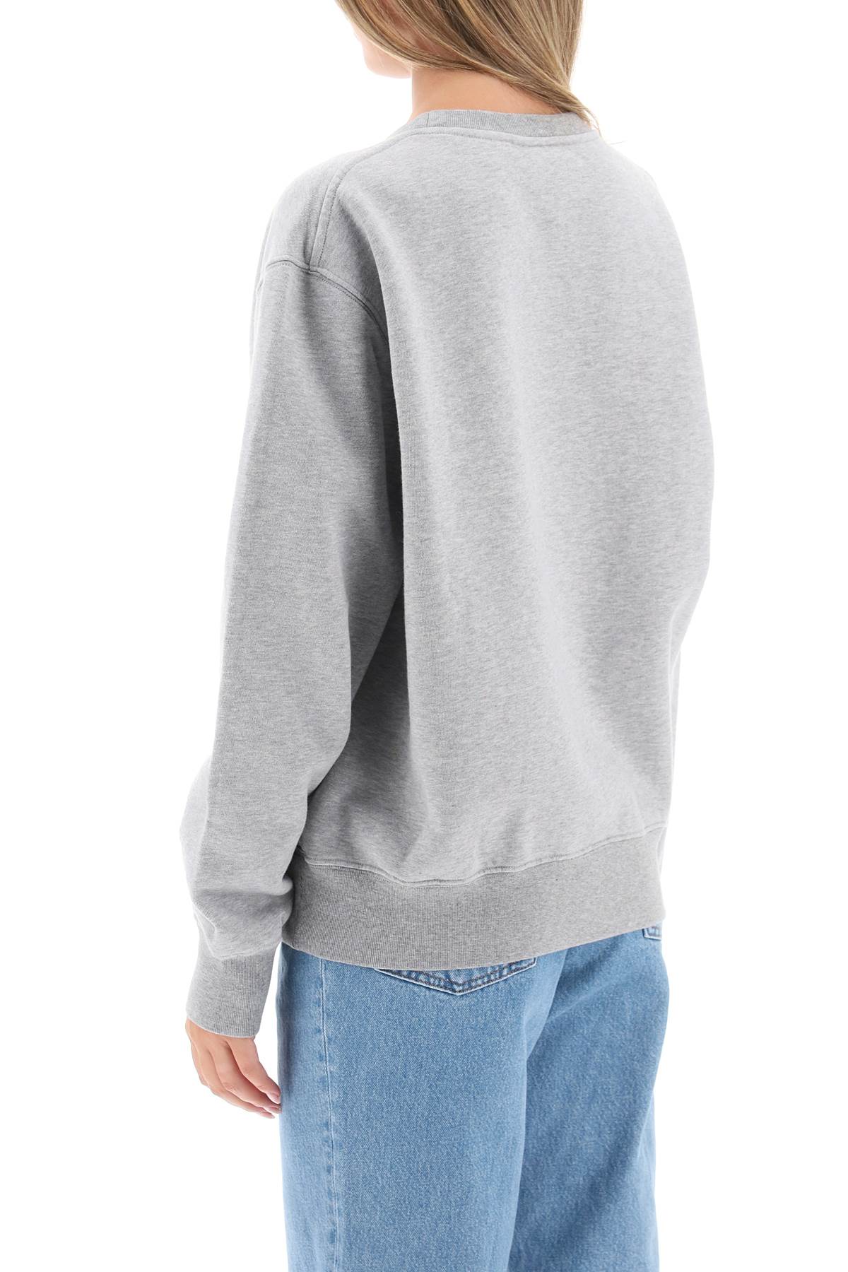Shop Autry Icon Crew-neck Sweatshirt In Grey
