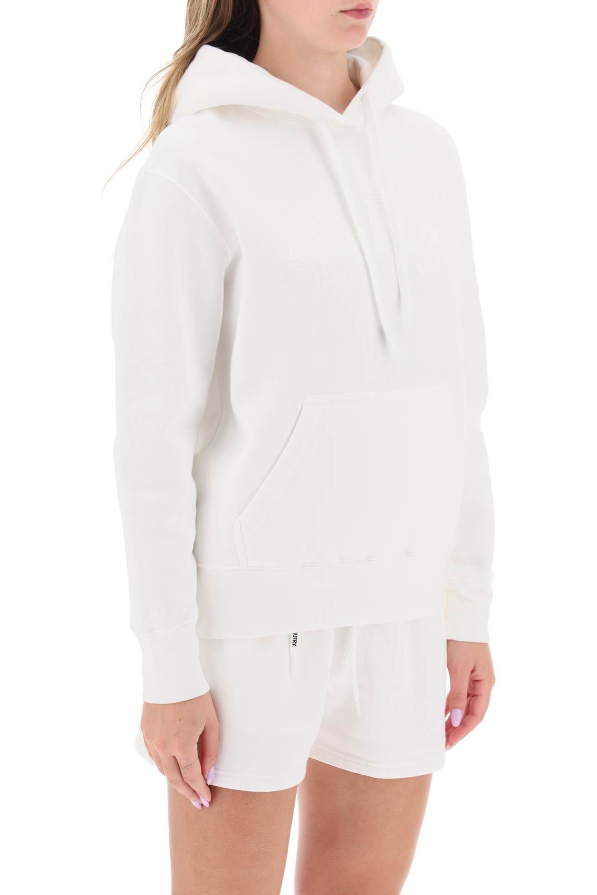 Shop Autry Hoodie With Logo Embroidery In White