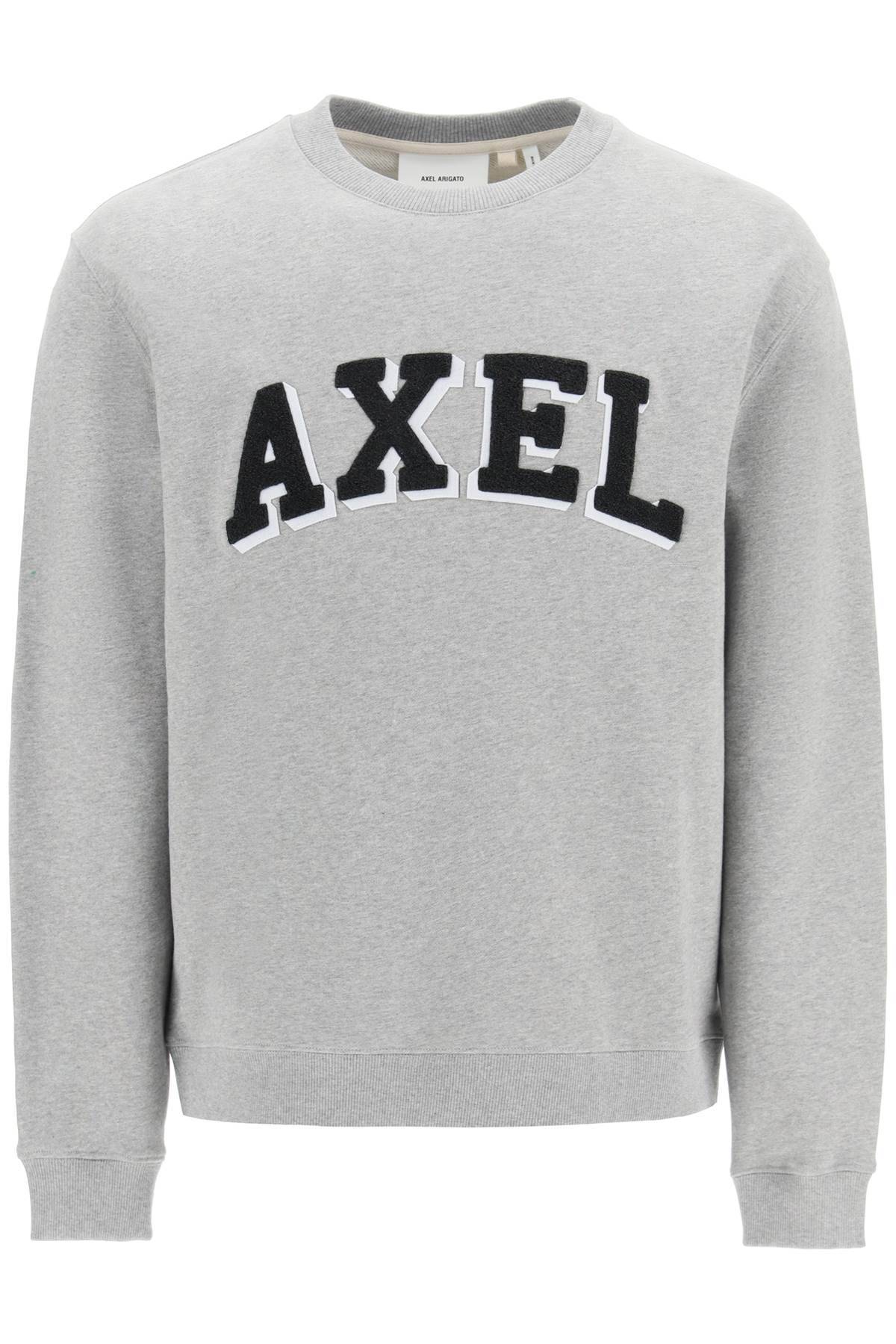 Shop Axel Arigato Logo Patch Sweatshirt In Grey