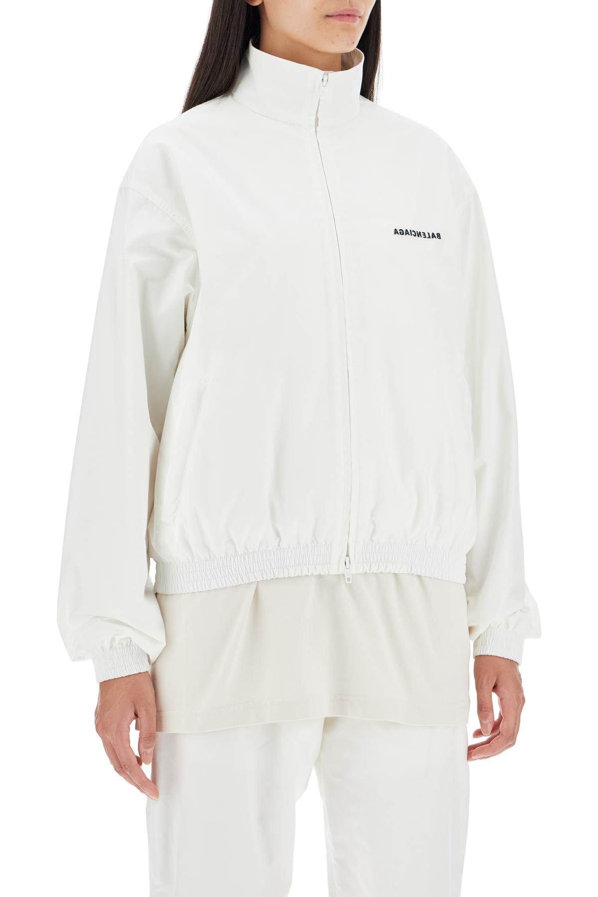 Shop Balenciaga "track Sweatshirt With Logo In White