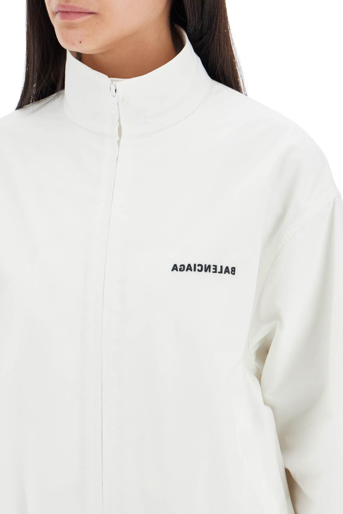 Shop Balenciaga "track Sweatshirt With Logo In White