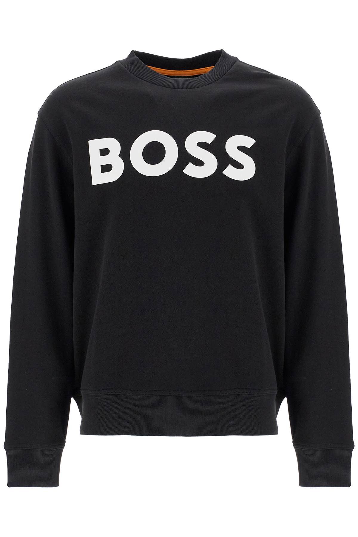 Shop Hugo Boss Webasiccrew Logo In Black