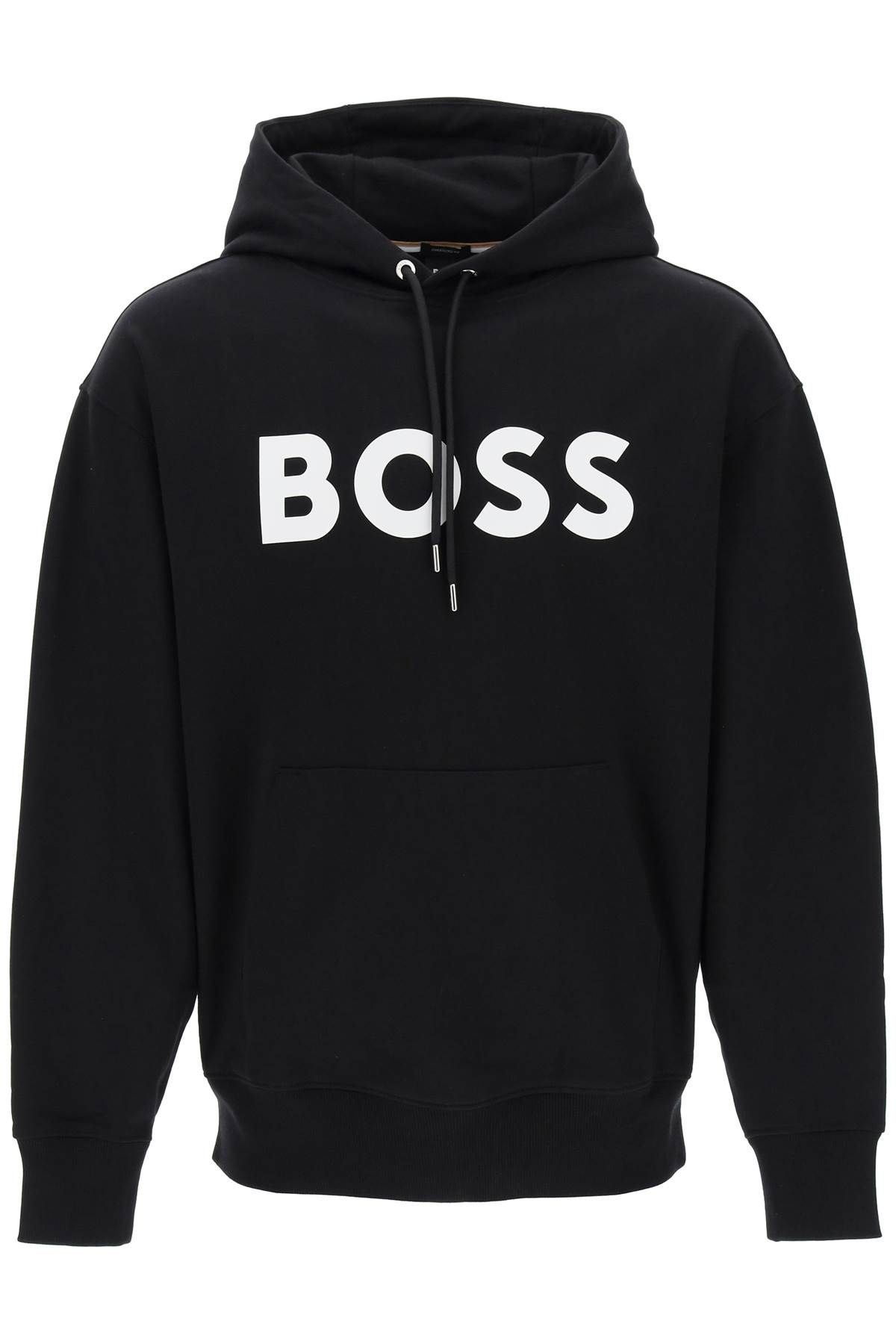 Shop Hugo Boss Sullivan Logo Hoodie In Black