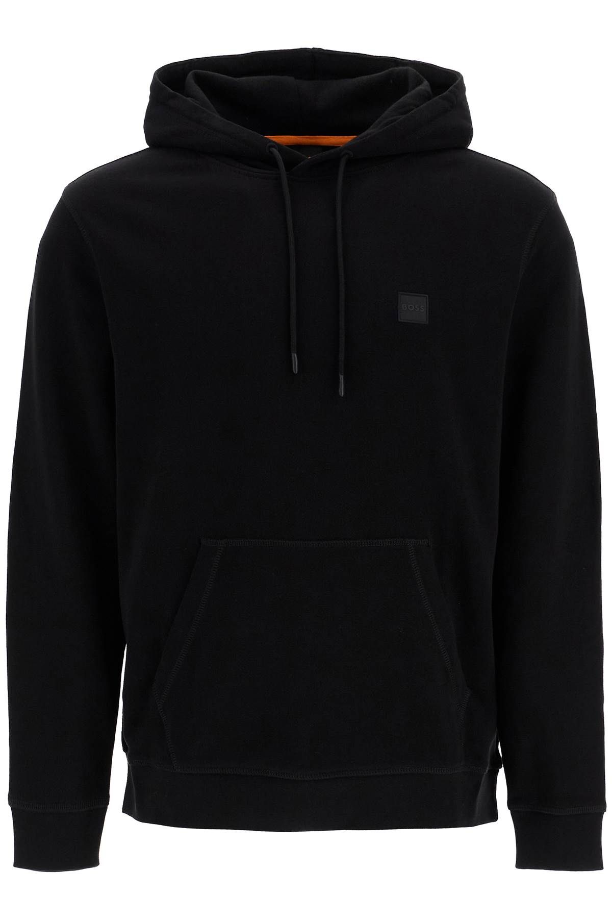 Shop Hugo Boss Wetalk Hooded Sweat In Black