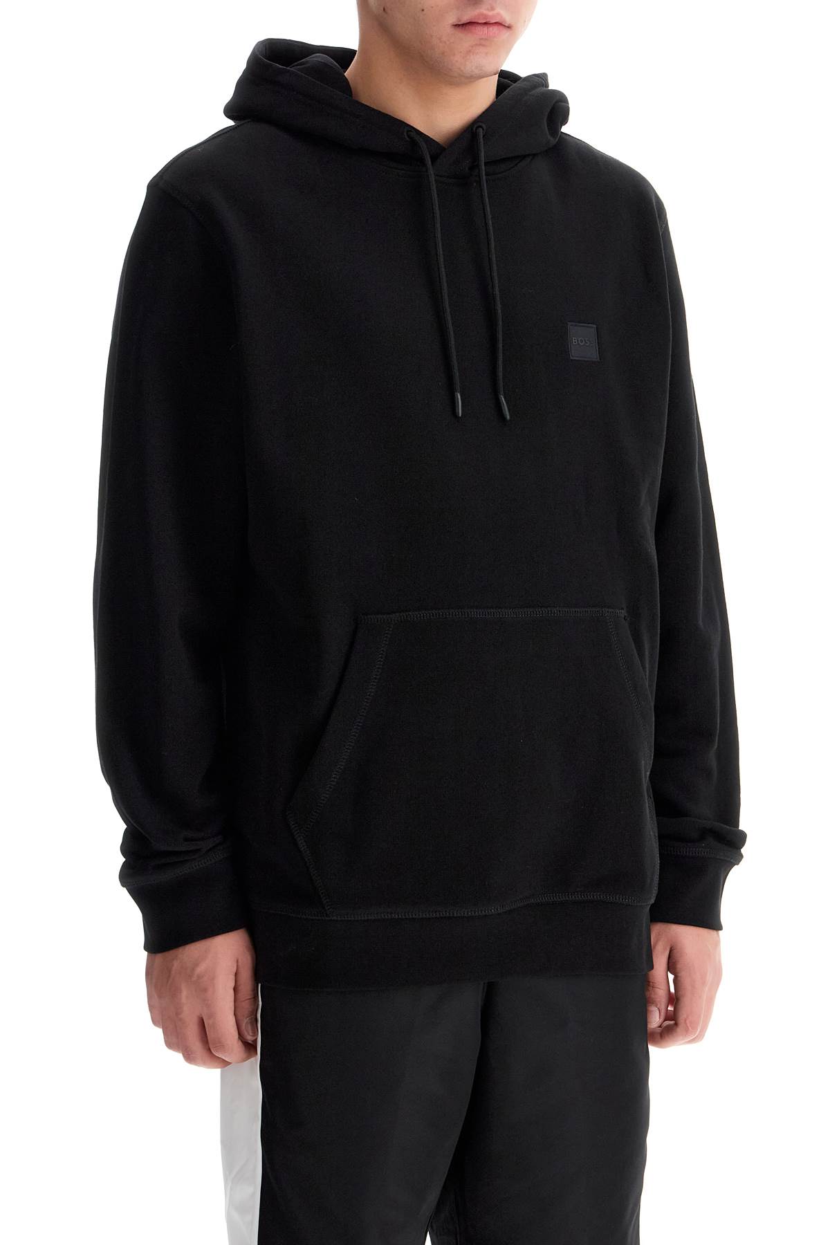 Shop Hugo Boss Wetalk Hooded Sweat In Black