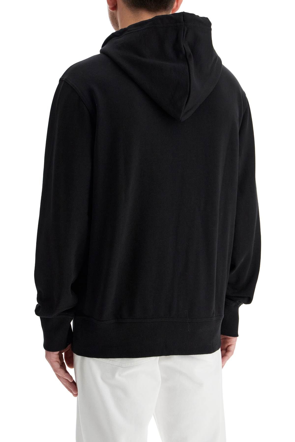 Shop Hugo Boss Hooded Sweatshirt With In Black