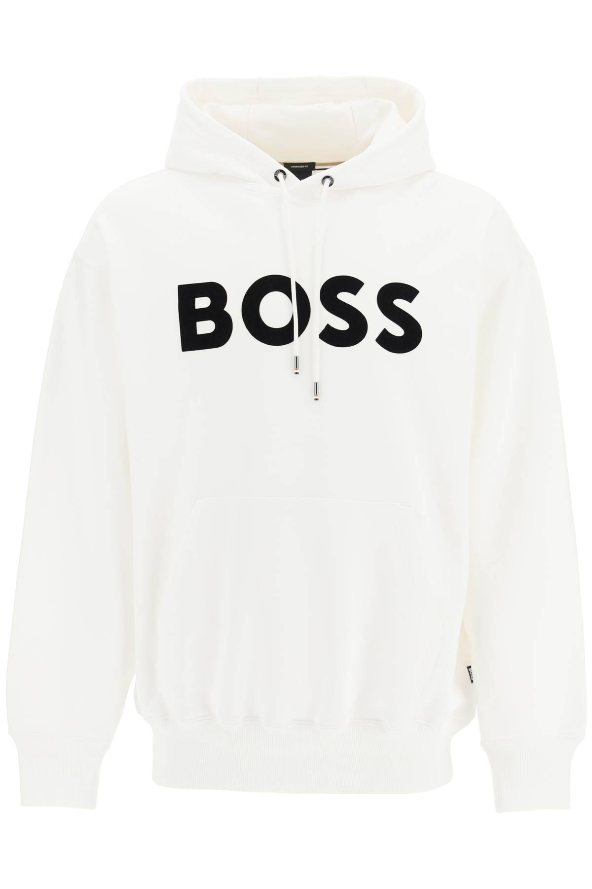 Shop Hugo Boss 'sullivan' Logo Hoodie In White