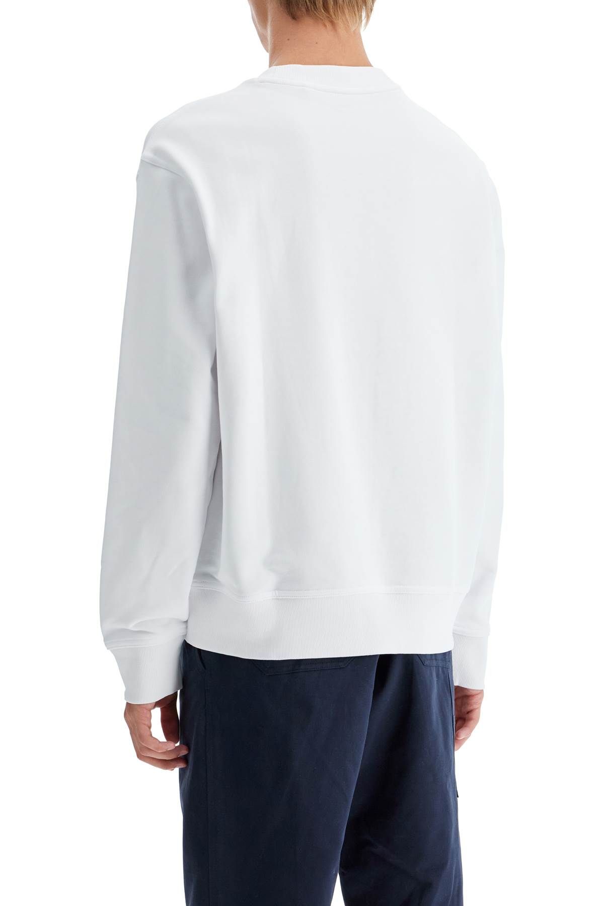 Shop Hugo Boss Webasiccrew Logo In White