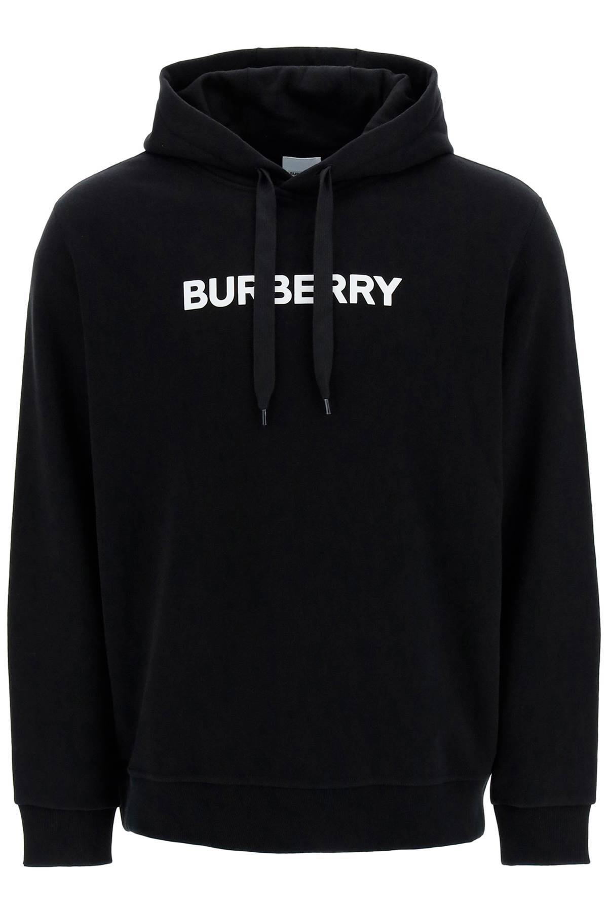 Shop Burberry Ansdell Hoodie With Logo Print In Black