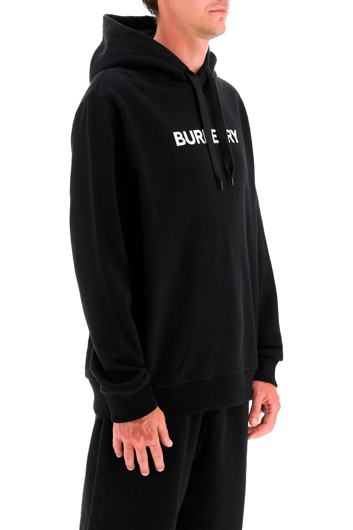 Shop Burberry Ansdell Hoodie With Logo Print In Black