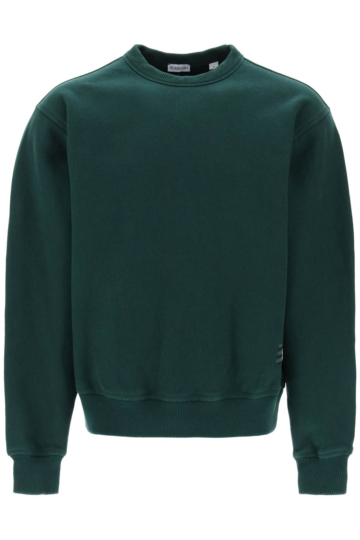 Shop Burberry Oversized Crewneck In Green