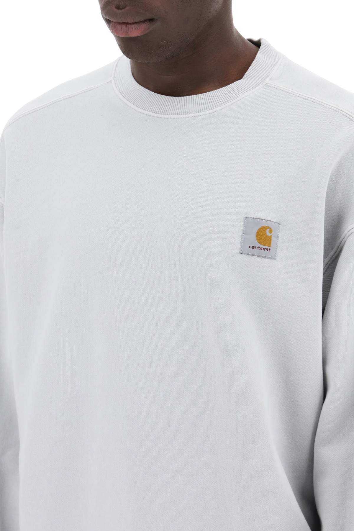 Shop Carhartt Nelson Crew-neck Sweatshirt In Grey