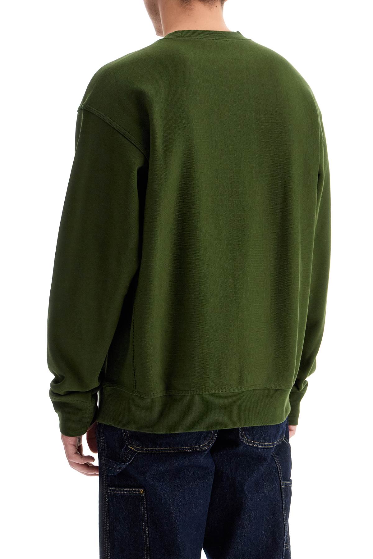 Shop Carhartt American Script Crewneck Sweatshirt In Green