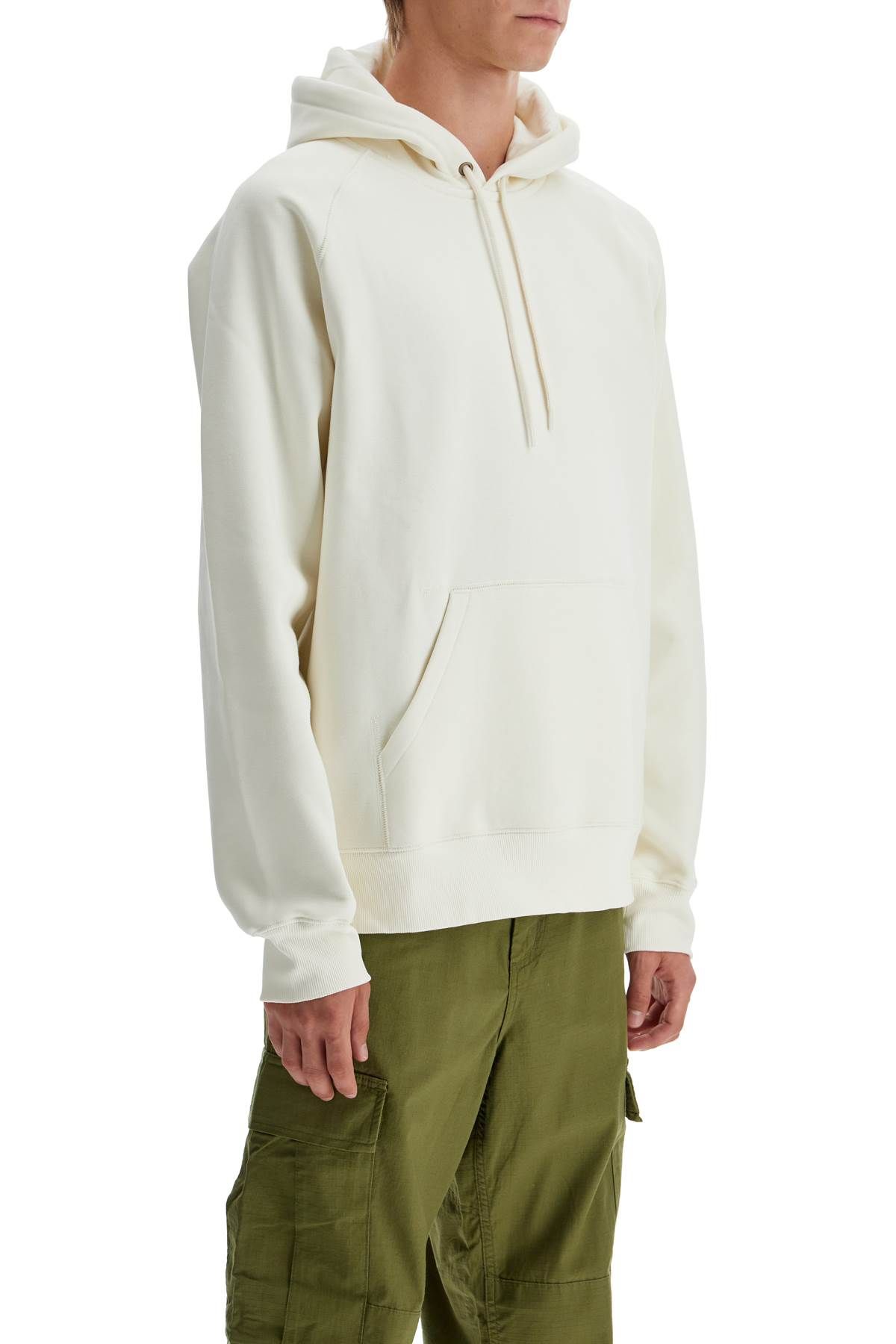 Shop Carhartt Chase Hooded Raglan Sweat In White