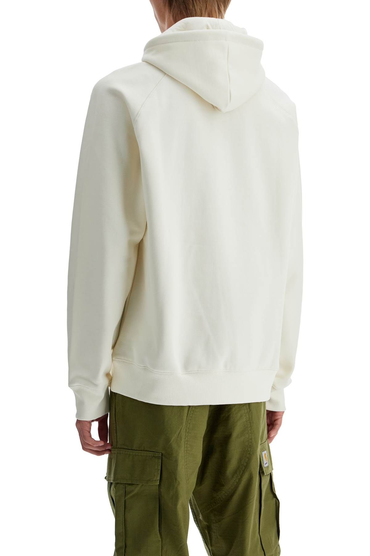 Shop Carhartt Chase Hooded Raglan Sweat In White