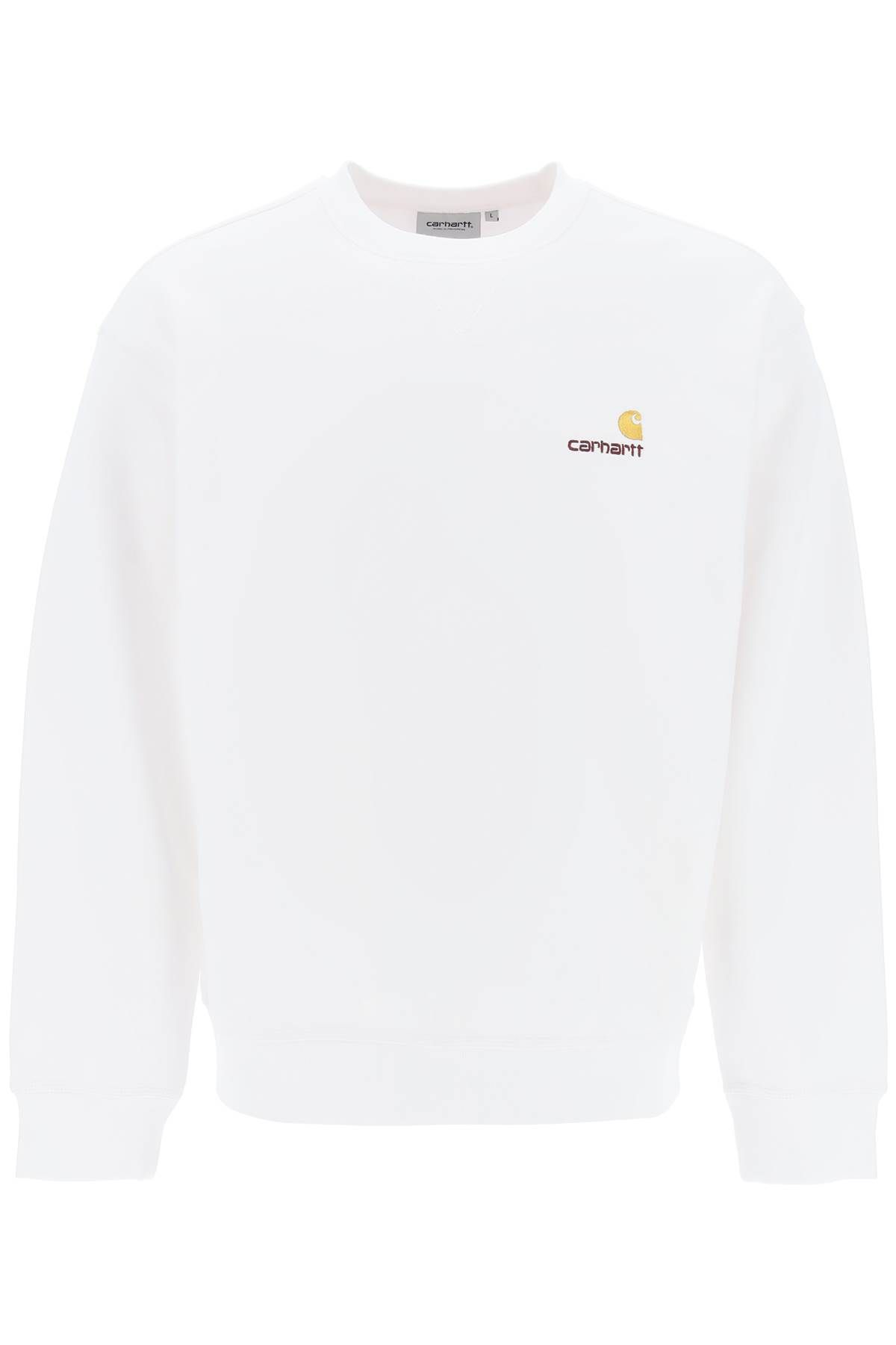 Shop Carhartt American Script Crewneck Sweatshirt In White