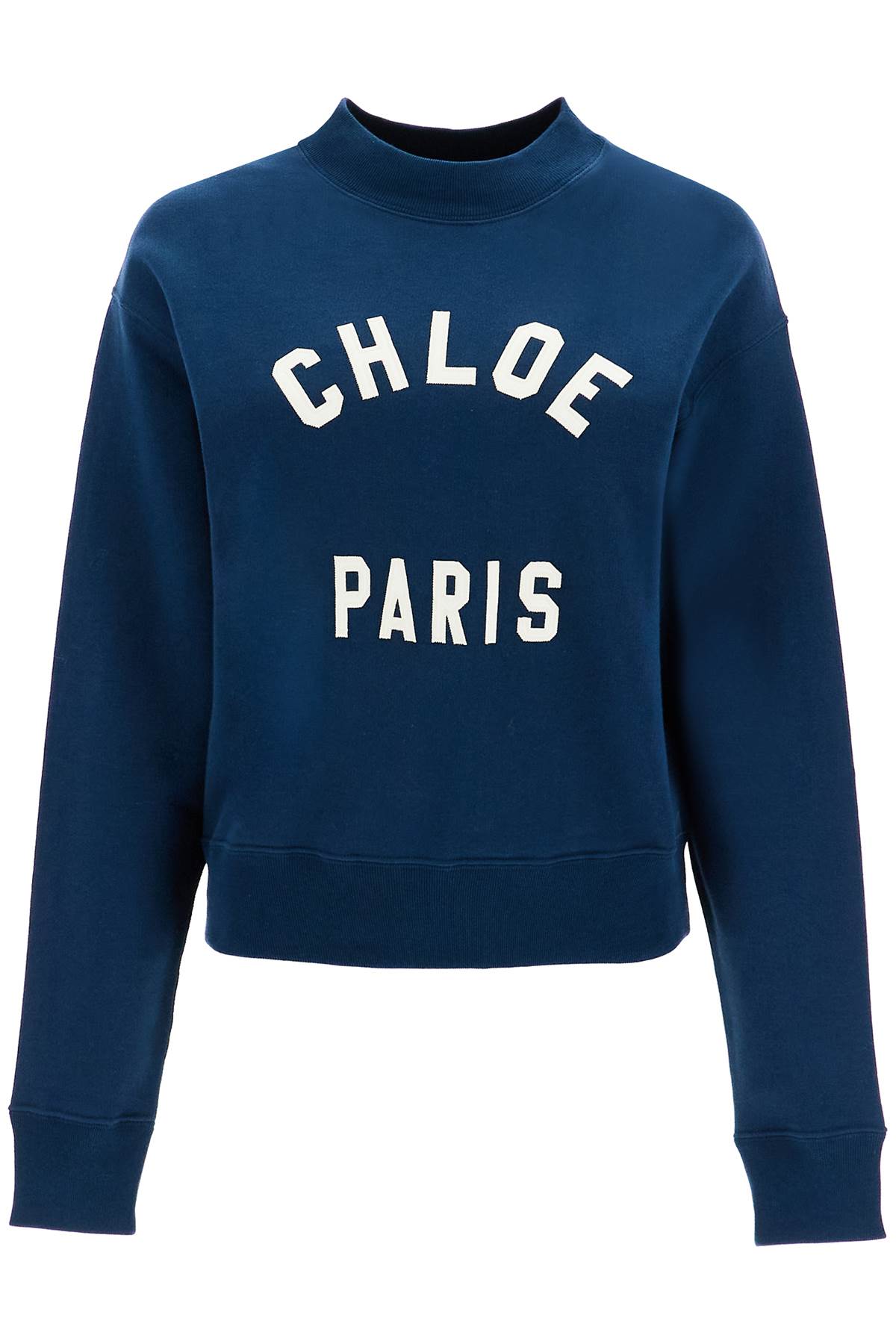 Shop Chloé "embroidered Logo Lettering In Blue